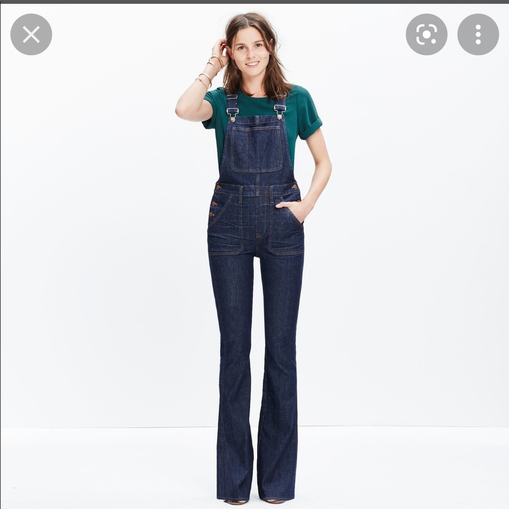 Madewell fleamarket flare overalls size XS